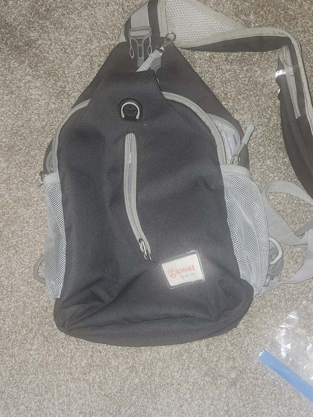 Black & Gray Sling Backpack